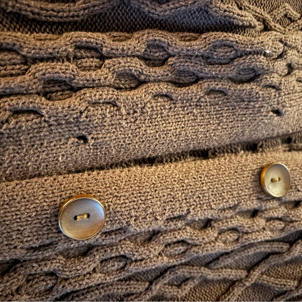 Neuflora Cable Knit Cotton Cardigan - Picture 3 of 5